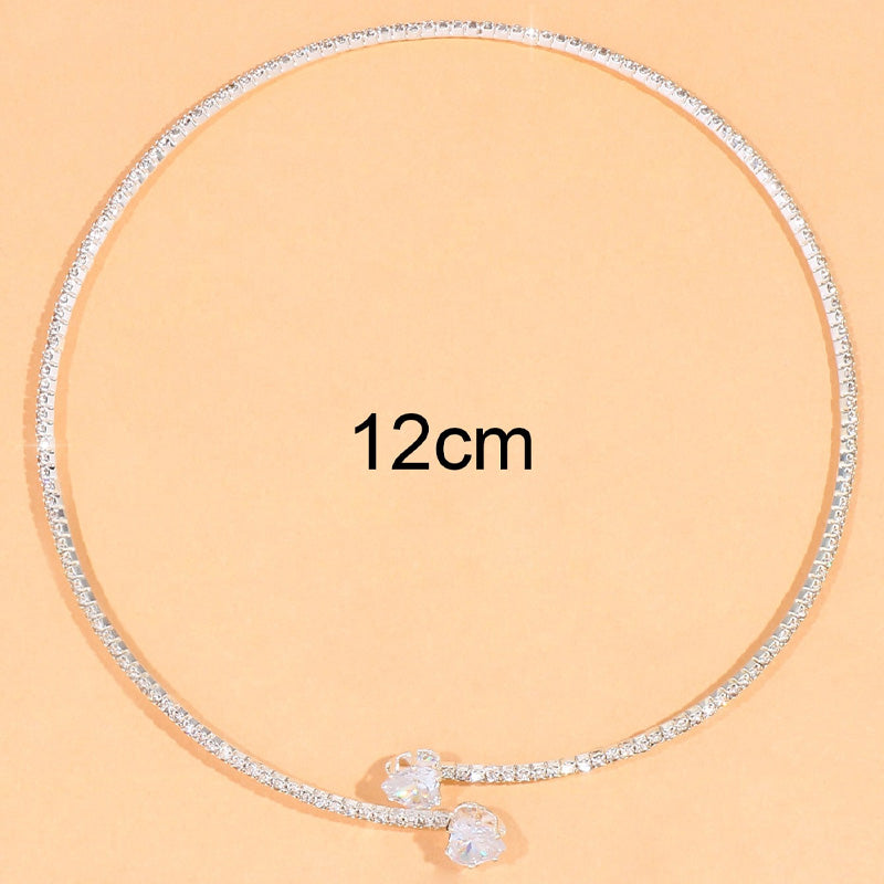 Silver & Gold Celeste Double Diamond Choker