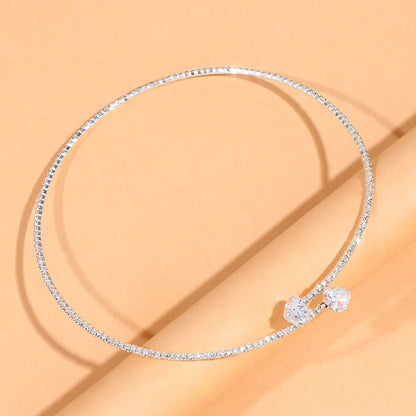 Silver & Gold Celeste Double Diamond Choker
